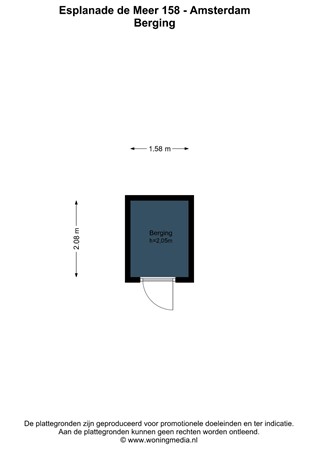 Floorplan - Esplanade de Meer 158, 1098 WP Amsterdam